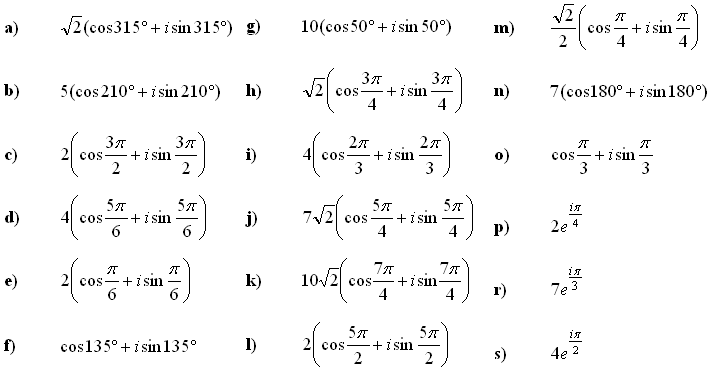 Complex numbers and complex equations - Exercise 6